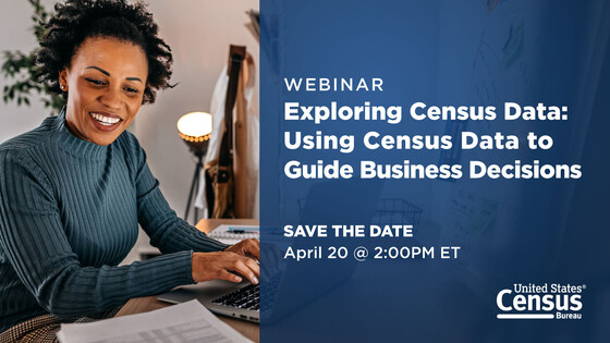 Webinar Using Census Data to Guide Business Decisions - Woman at Computer