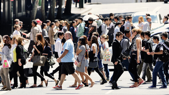 People crossing a street