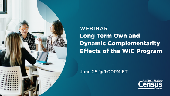 Webinar: Long Term Own and Dynamic Complementarity Effects of the WIC Program; June 28 at 1:00 PM ET