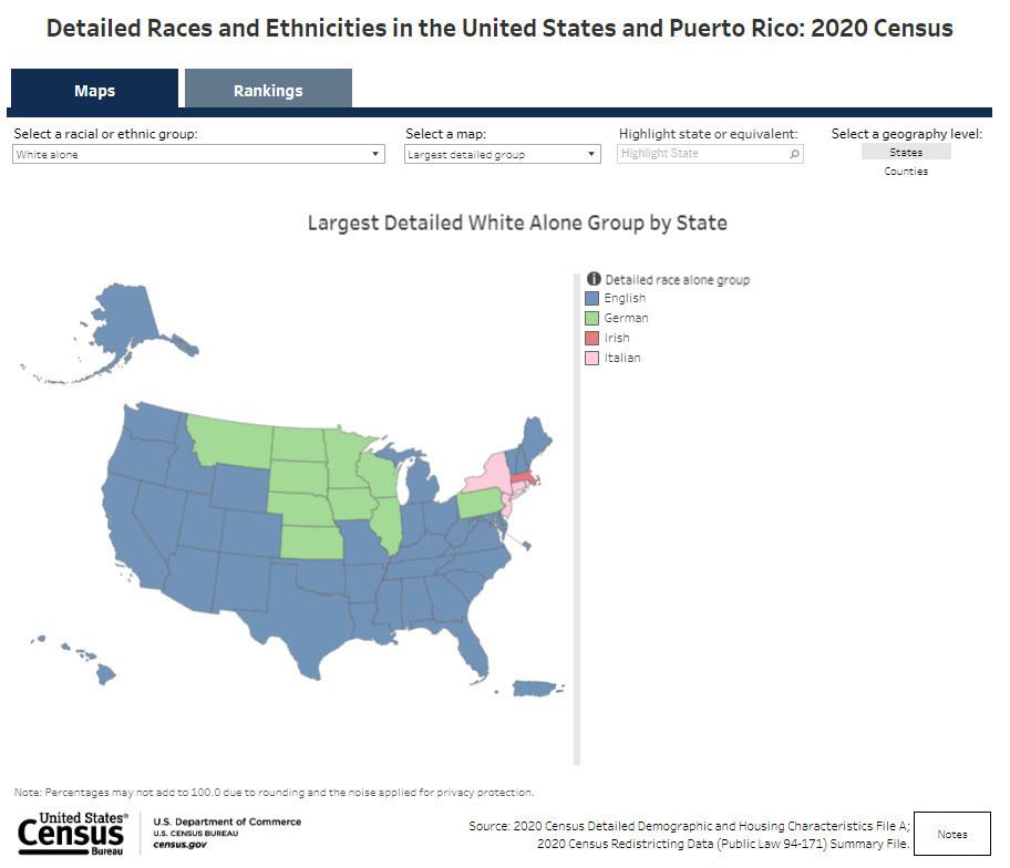 Detailed Races and Ethnicities in the United States and Puerto Rico: 2020 Census