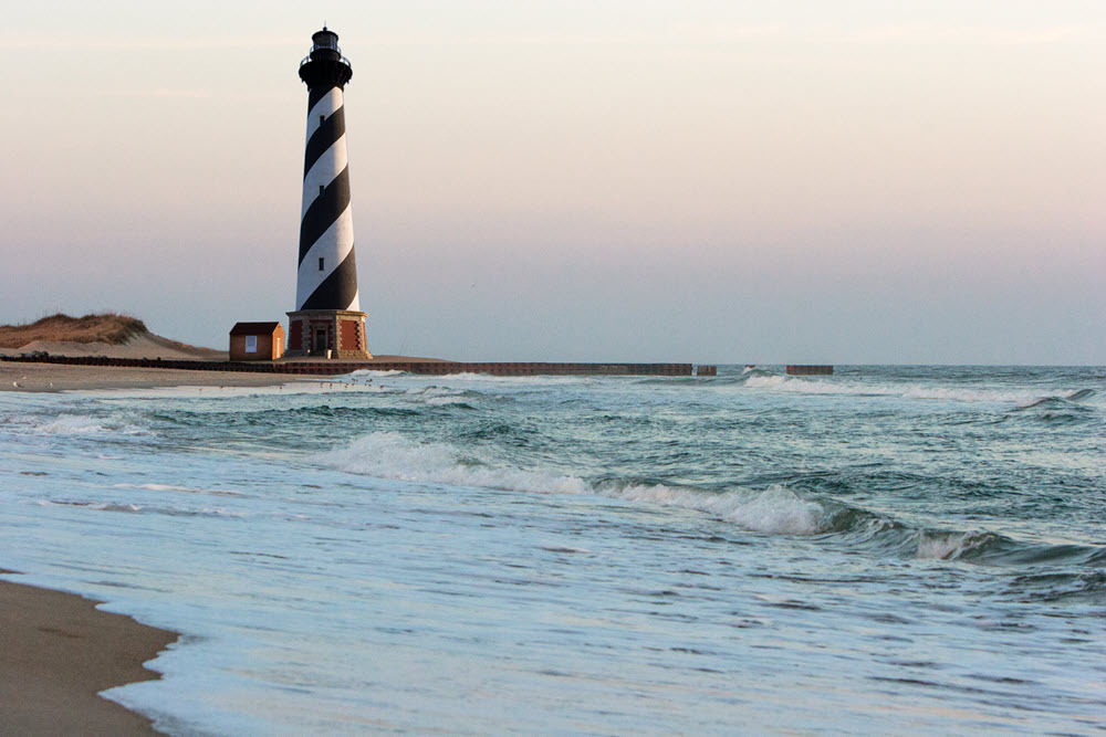 The Cape Hatteras Lighthouse on Hatteras Island in North Carolina's Outer Banks (Buxton, NC)