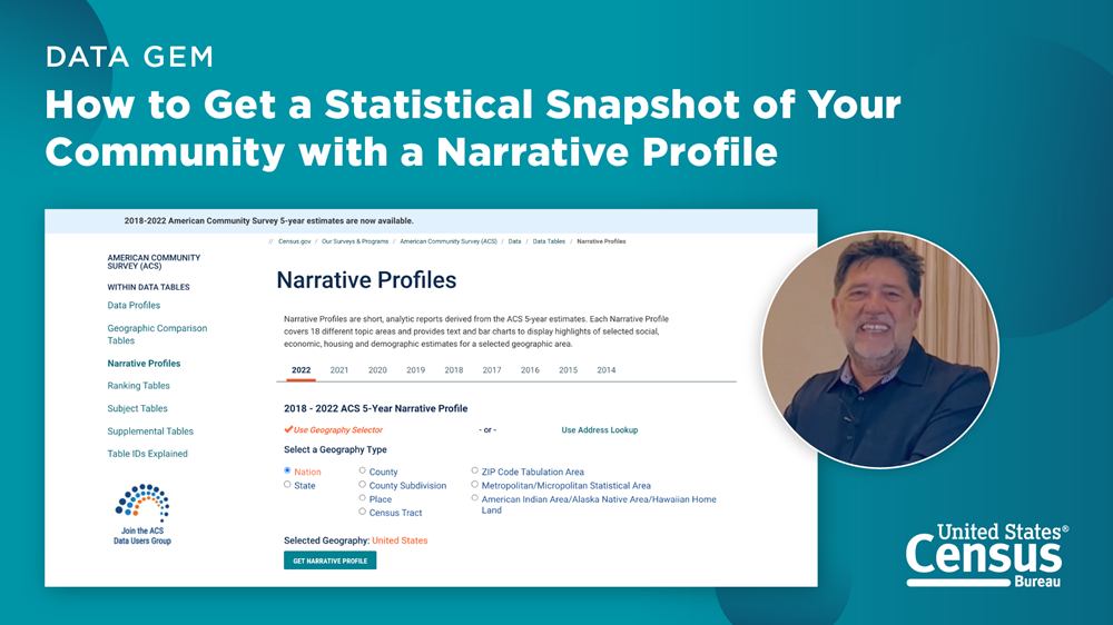 Data Gem: How to Get a Statistical Snapshot of Your Community with a Narrative Profile