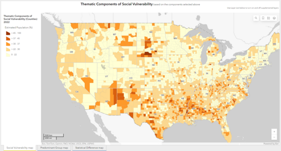 Community Resilience Estimates screenshot - February 2024