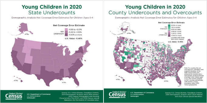 Census Bureau Releases Experimental Estimates of State and County Undercounts and Overcounts of Young Children in the 2020 Census