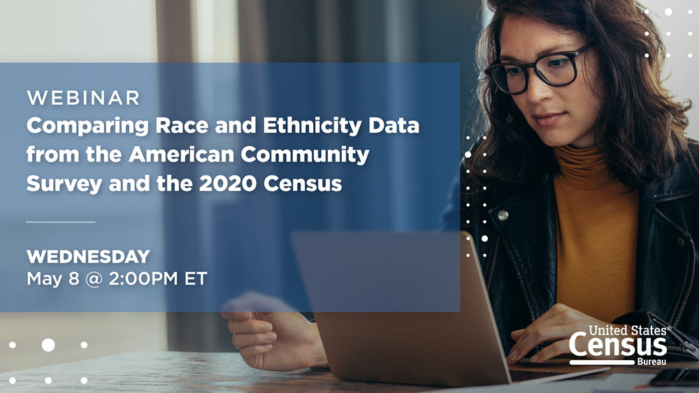 Webinar: Comparing Race and Ethnicity Data from the American Community Survey and the 2020 Census; Wednesday, May 8 @ 2:00 PM ET