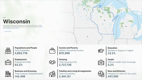 Wisconsin State Map 