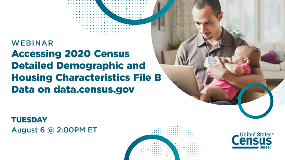 Webinar: Accessing 2020 Detailed Demographic and Housing Characteristics File B Data on the Census Data Platform; Thursday, July 25 @2:00PM ET