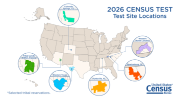 Census Bureau Announces Sites for 2026 Census Test