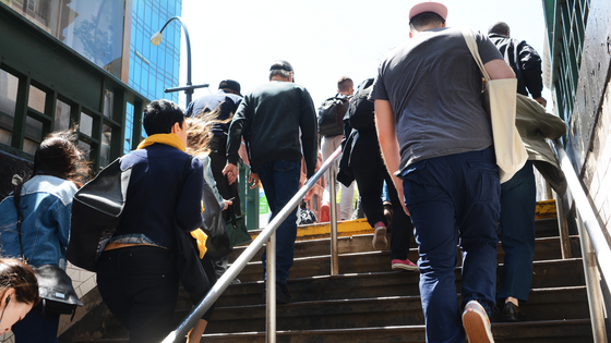 Population - people exiting a subway