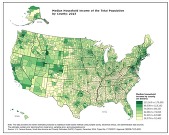 Small Area Income and Poverty Estimates: Release Highlights of 2023; Median Household Income of the Total Population by County: 2023