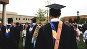 A graduation ceremony. 