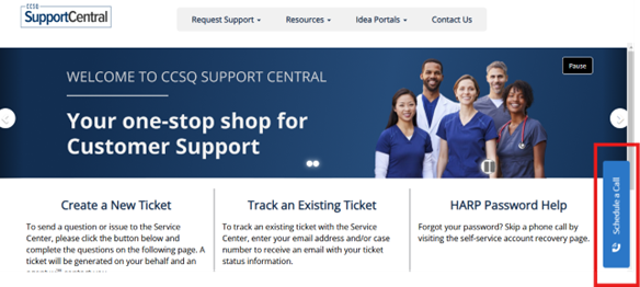 CCSQ Support Central Page