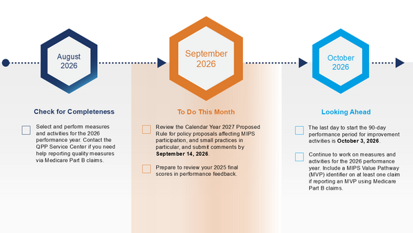 Small Practice Timeline