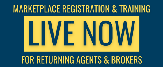 Marketplace registration & training is live now for returning agents and brokers