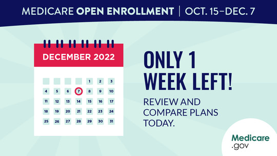 Only 1 week left! Review and compare plans today.