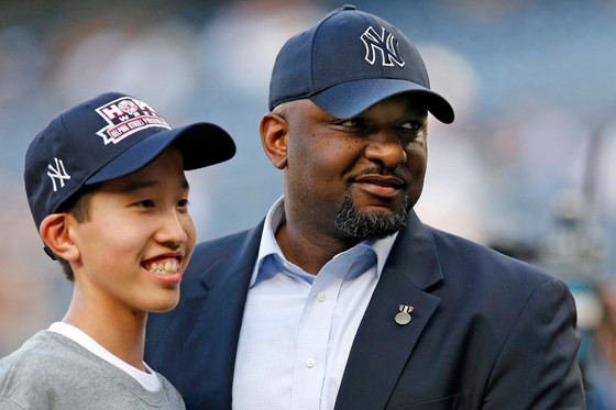 Jake Gallin with Marc Young, receives the President's Volunteer Service Award (Photo:AP)