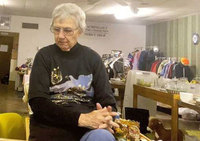 Selma Webb has been volunteering at Hoisington’s RSVP Thrift Store since it opened in 2002. (Photo by Veronica Coons/Tribune staff)