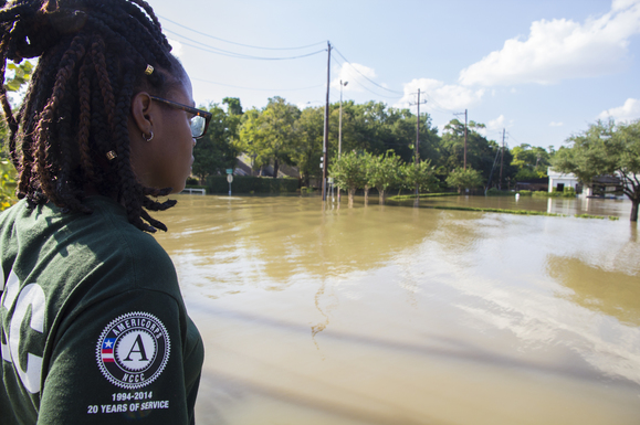 AmeriCorps NCCC member at Hurricane Harvey