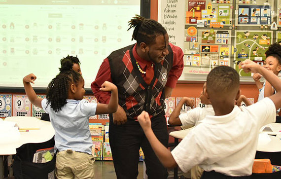 Elija is a AmeriCorps mentor at the YWCA Central Alabama's Junior Achievement program who works with second graders.