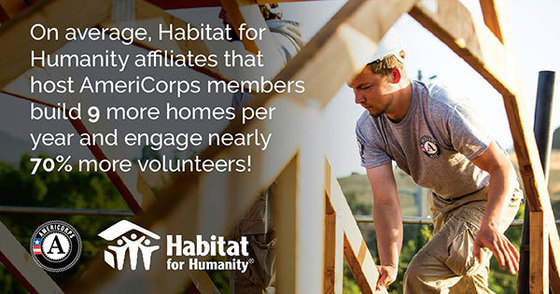 AmeriCorps members and alumni are in North Carolina this week for the AmeriCorps Habitat Build-a-thon.