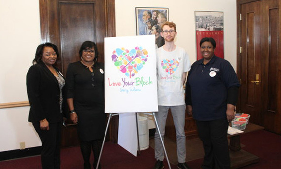 Two AmeriCorps VISTA members are part of an effort to establish block clubs and spur community improvements in Gary, Indiana. 
