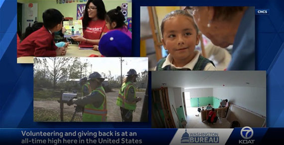 Watch this Hearst Television report that highlights the growth of volunteering in America.
