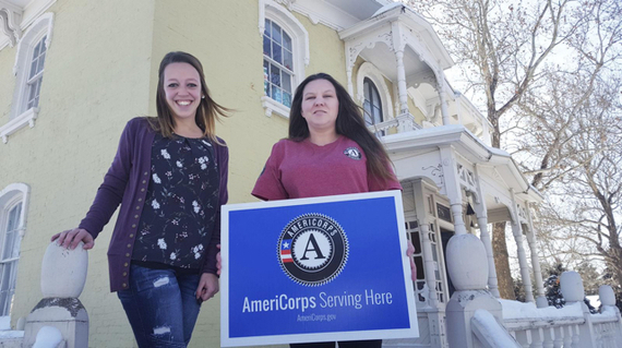 Fremont Family Coalition's Shayla Linn, left, and AmeriCorps member Beth Vogt, right, are organizing meetings to help locals struggling with poverty.