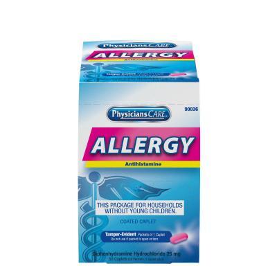 PhysiciansCare Allergy in 50 caplets (50 packets, 1 caplet each)