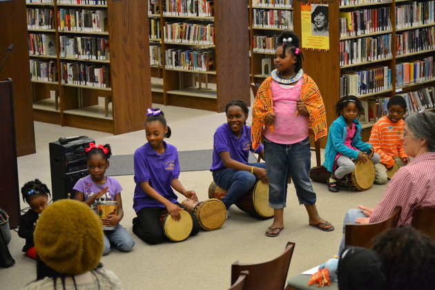 A Black History Month festival at a local library in 2014