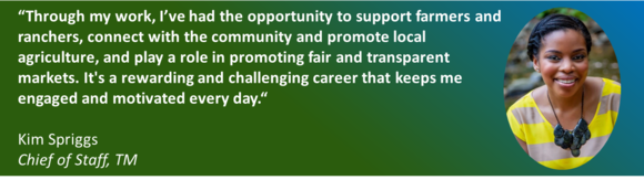 Kim Spriggs, Chief of Staff, TM