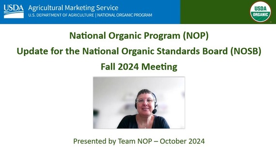 NOP Update for Fall 2024 NOSB Meeting 