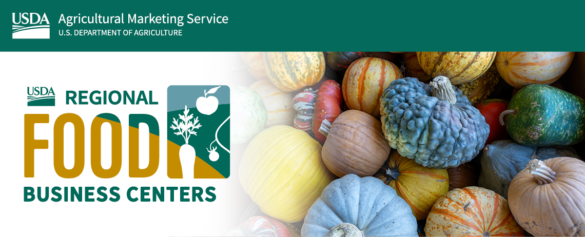 usda regional food business centers email banner with colorful pumpkins