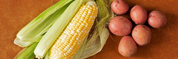 photo of corn and potatoes