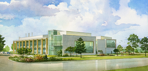 Artist's rendering of ARS's new Agricultural Research Technology Center in Salinas, California.