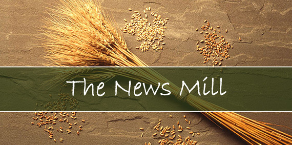 The News Mill. Text over image of dried wheat stalks. USDA
