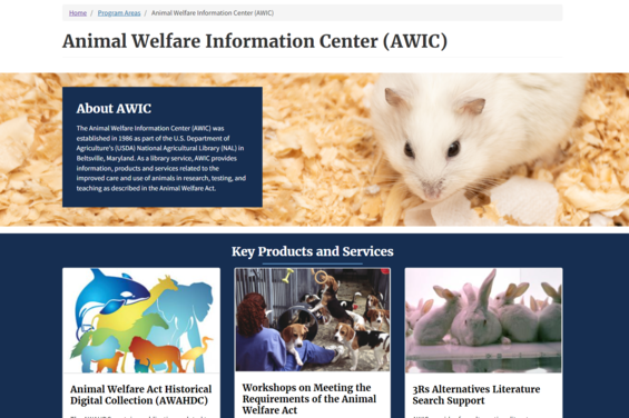 Image of AWIC homepage