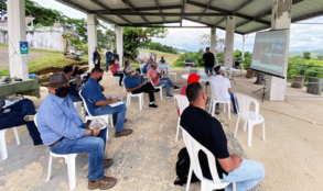 RC Anibal Velazquez describes conservation practices for coffee farms at June 3rd Coffee Farmers Workshop in Ciales, PR.