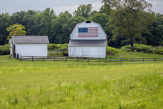 Flag on Barn