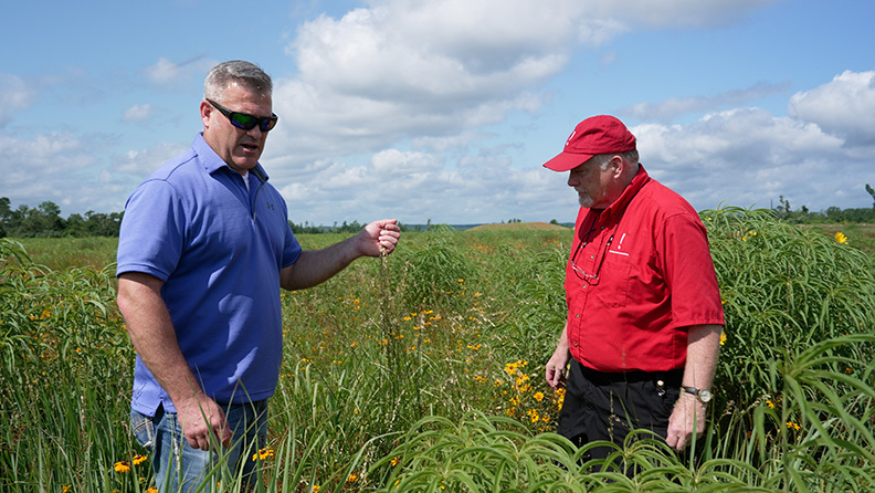 Alan Shadow and Tony Souther in the NRCS Seed Testing site