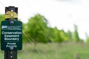 Easement boundary sign