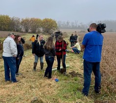 News crew captures planting efforts