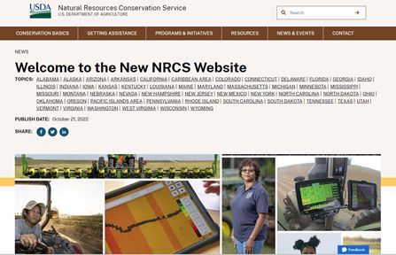 New NRCS Website