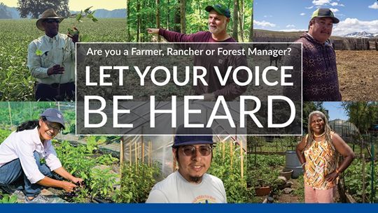 Are you a Farmer, Rancher, or Forest Manager? Let Your Voice Be Heard