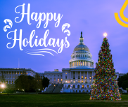 Christmas Tree in front of the US Capitol Building in Washington, D.C.
