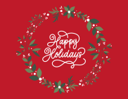 Happy Holidays Wreath