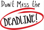 dont miss the deadline