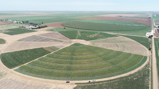 Aerial Drone Pic of Circular Grassland