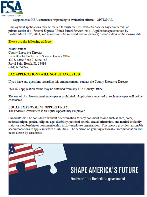 Join Broward/Palm Beach FSA Office Team Now March 14, 2023