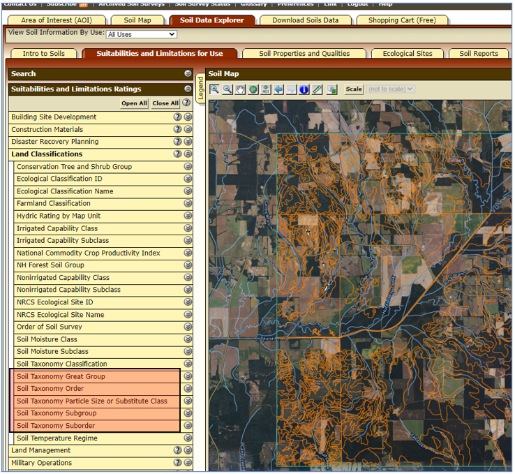 Web Soil Survey new Ratings