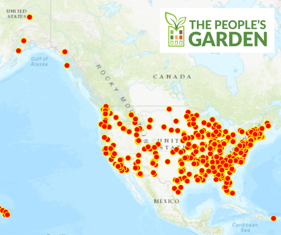 map of People's Garden locations